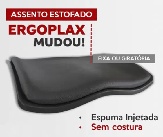 Carteira com prancheta fixa lateral Ergoplax - Conjunto JUVENIL *assento e encosto estofado